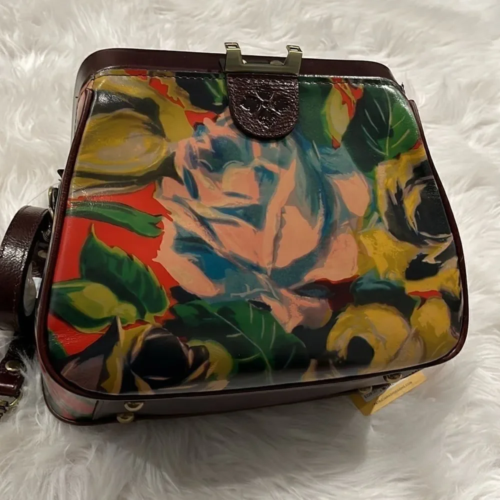 PATRICIA Nash Winter Bloom Gracchi Leather Satchel